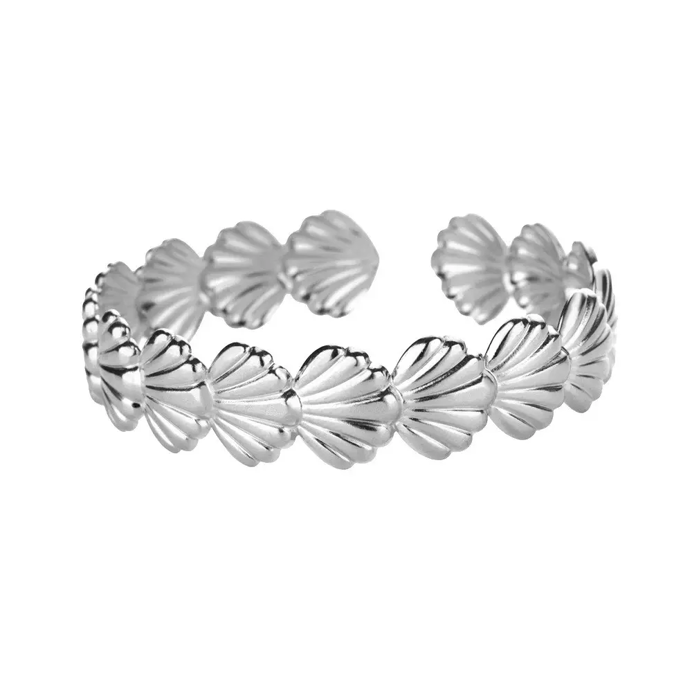 White gold stainless steel shell opening brac
