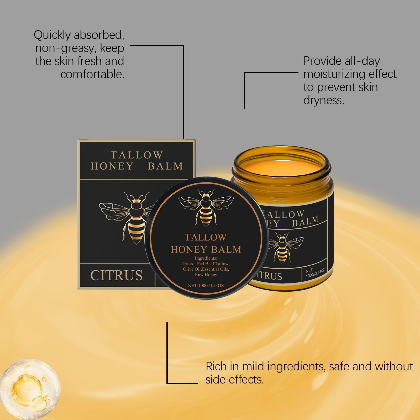 AMZ Honey Beef Fat Moisturizing Cream Nourishing Facial Skin Daily Gentle Care Skin Hydrating Citrus Flavor Moisturizing Cream