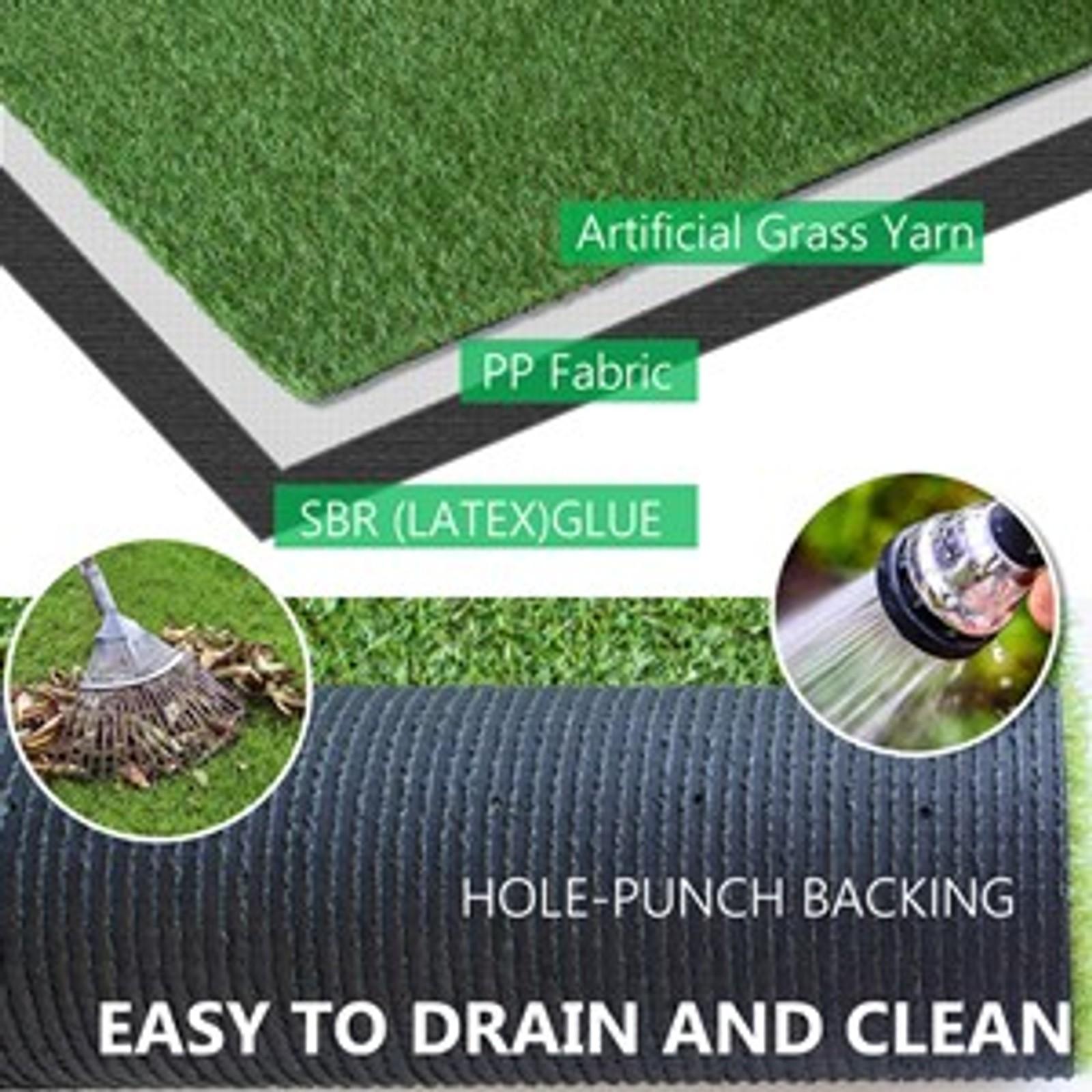 Artificial Grass 3' x 10' (30 Square Feet) Realistic Fake Grass Deluxe Turf Synthetic Turf Thick Lawn Pet Turf -Perfect for Indoor/Outdoor Landscape (20mm high Pile) Customized