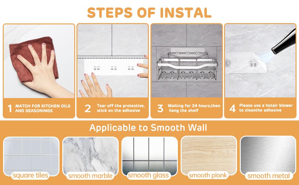 5-Pack Stainless Steel Shower Organizer Set — Rustproof & Easy No-Drill Install. Suitable for Home, Apartment, Dormitory, RV, School. 5-Pack Stainless Steel Shower Organizer Set — Rustproof & Easy No-Drill Install. Suitable for Home, Apartment, Dormitory, RV, School.