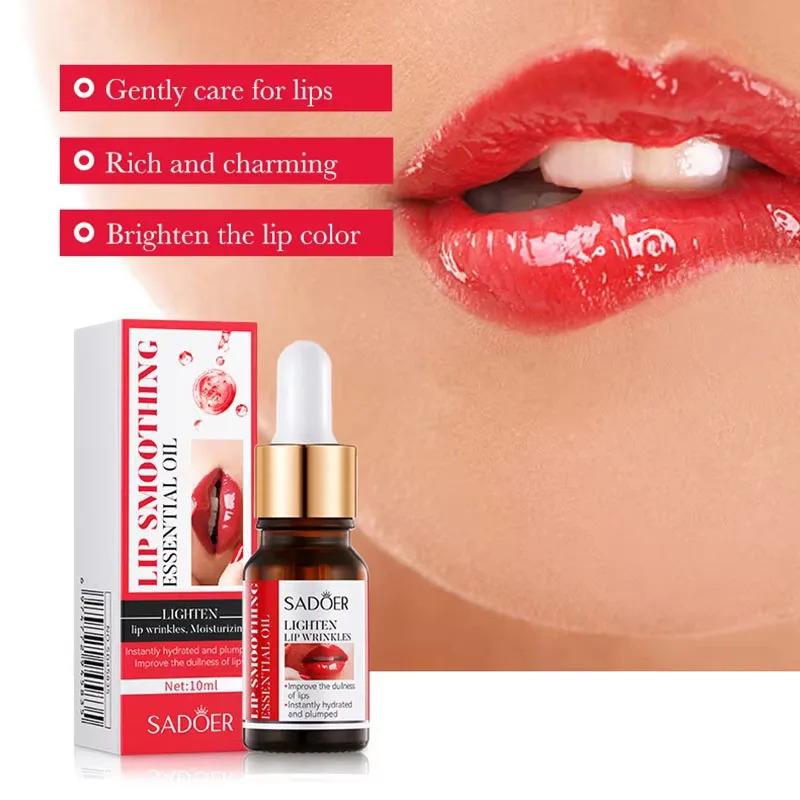 2pcs Lip Booster Plumping Essential Oil Hyaluronate Acid Moisturizing Sexy Lip Brightening Fade Lines Plump Lips Serum
