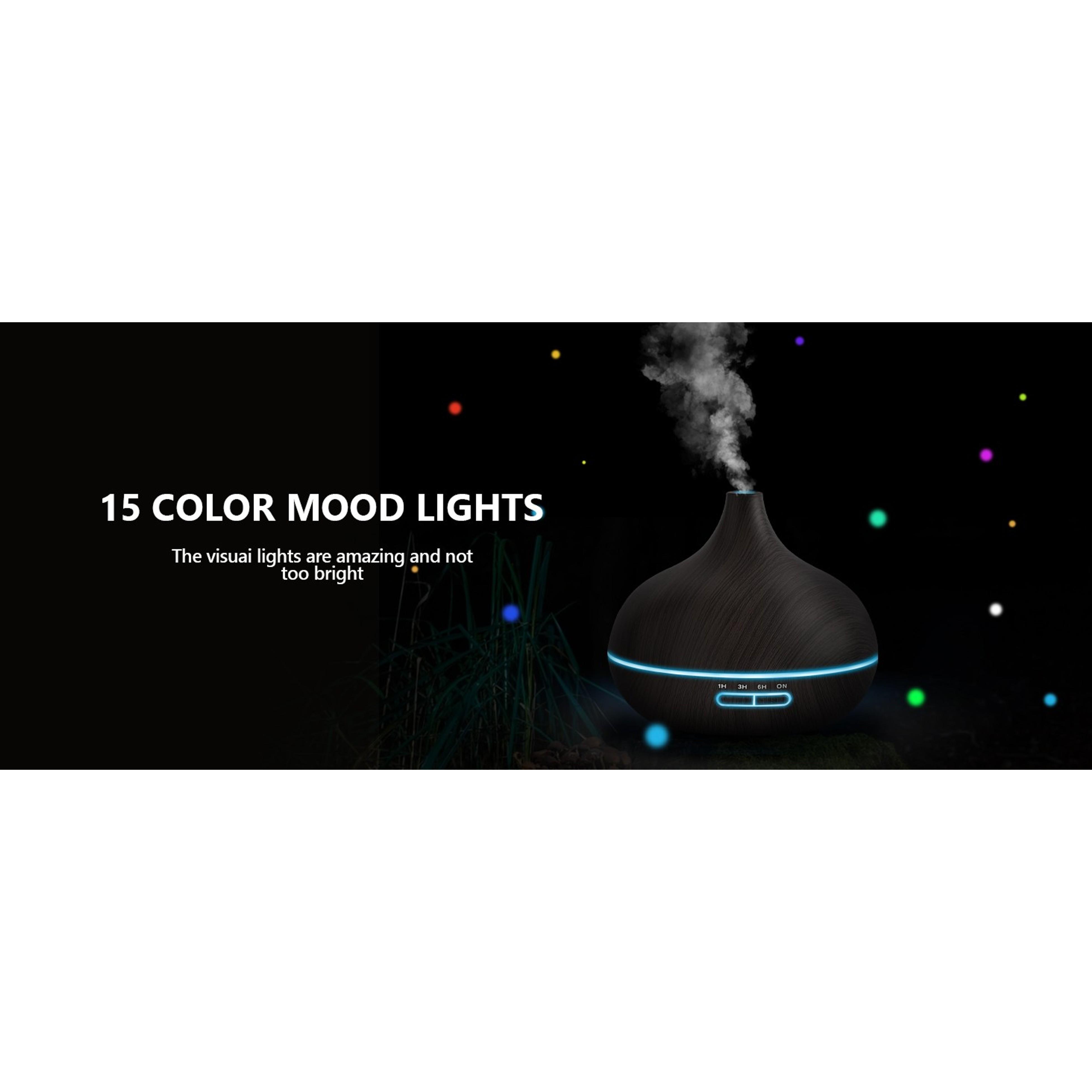 550ml Ultrasonic Essential Oil Diffuser for Large Room with Remote Control, Timer, 7 Colors Light - Aromatherapy Diffuser for Bedroom