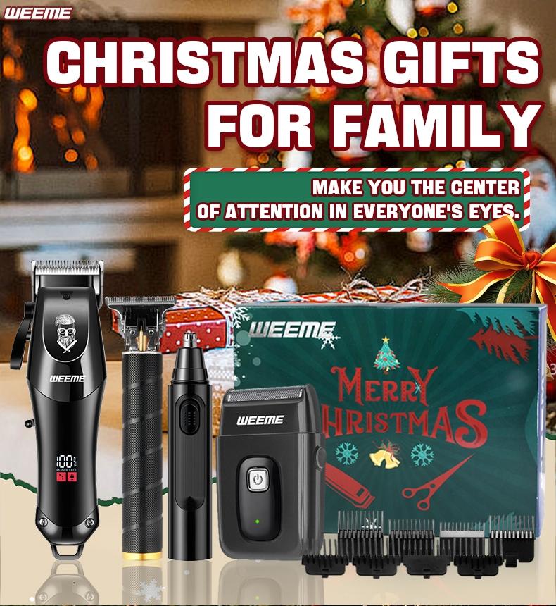 Weeme Electric Hair Clipper for Men, Professional Trimmer with T-Head, Hair Trimmer Tool, USB Rechargeable Shaver, Nose Hair Trimmer, Holiday Gift Idea