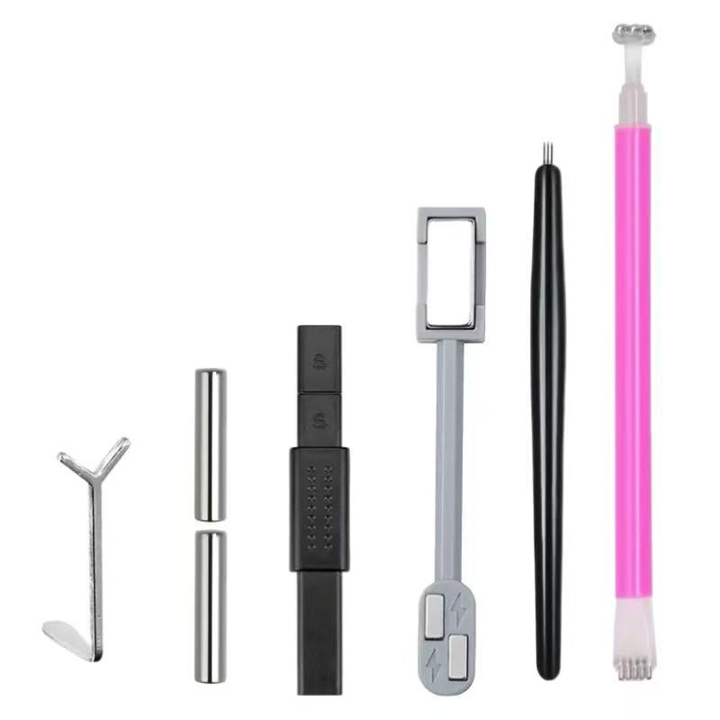 7-Piece Nail Polish & Gel Magnet Set, Nail Art Kit, Complete Salon Kit for Cat Eye French Manicure, Professional Nail Tools for Home Use