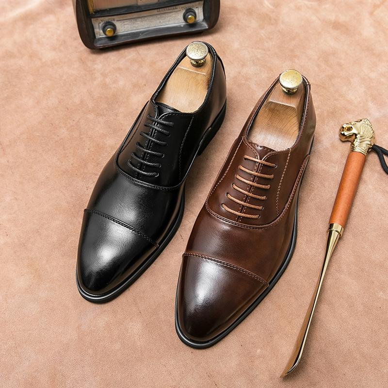 Men's Luxury Business Oxford Shoes, Smoke Color, Handmade Pointed Toe Formal Dress Shoes, Elegant Footwear for Professional Occasions