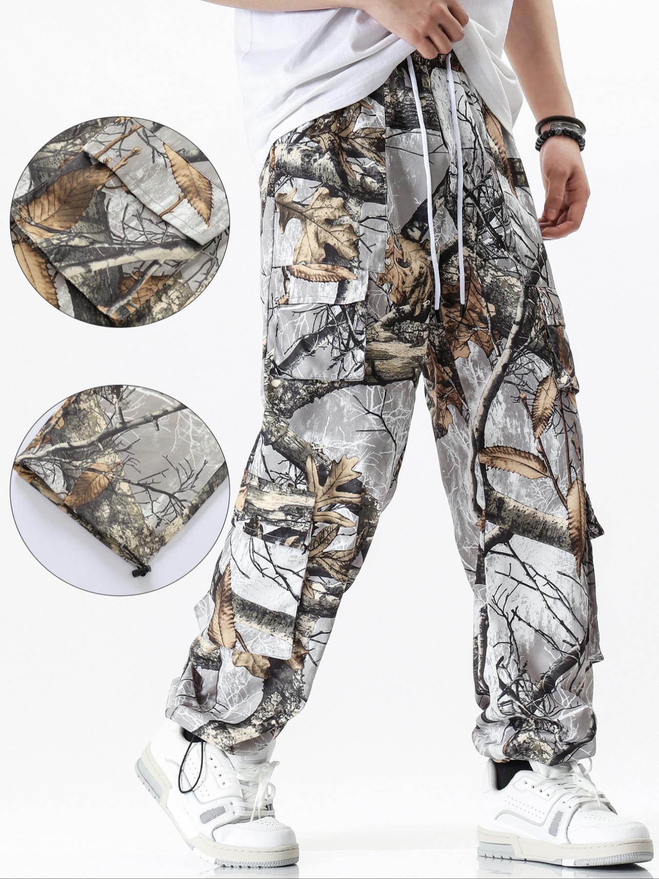 Men's Camo Print Pants, Casual Comfy Multi-pocket Trousers for Daily Wear, Fashion Men's Bottoms for Spring & Fall