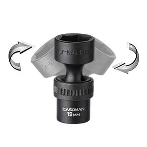 CASOMAN 15 PCS 3/8" Drive Standard Universal Impact Socket Set, 6-Point, Metric, 8mm - 22mm, #TikTokShopBlackFriday