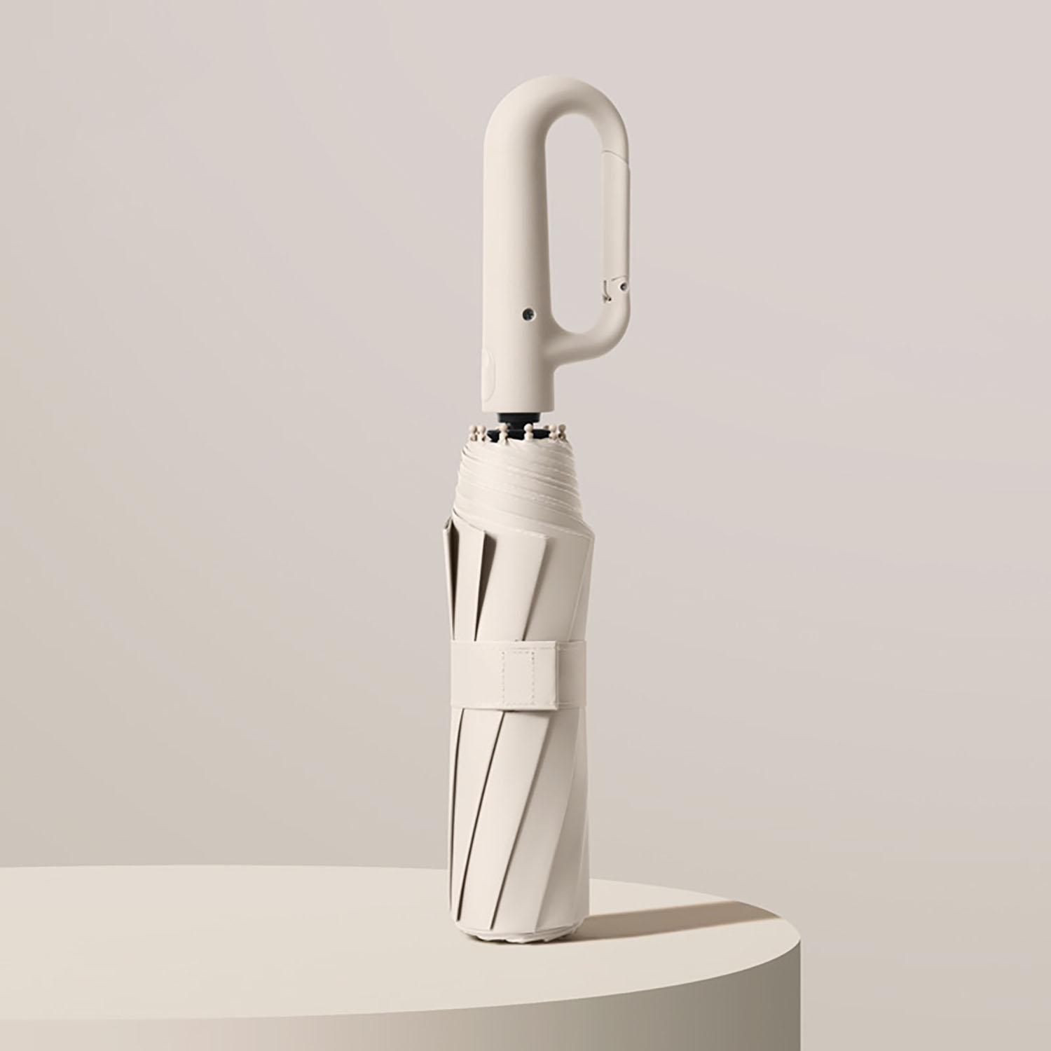 Ring Buckle Automatic Umbrella, Reflective Safety Strips, Durable Windproof, Reverse Auto Open, Travel Portable, Compact Foldable