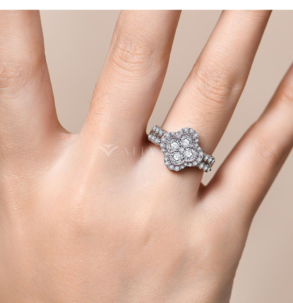 Total 1.3 Carat D/VVS1 Color Synthetic Moissanite Ring for Man and Women For Daily Wear and Gift For Engagement Wedding Ring R126 SpringStatements