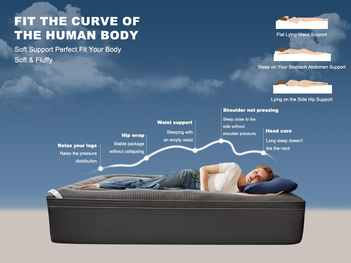 【BEDLORE 】Mattress Topper, Thick Pillow Top Pad for Back Pain Relief, Cooling Soft Mattress Cover with Deep Pockets 6-15 inch