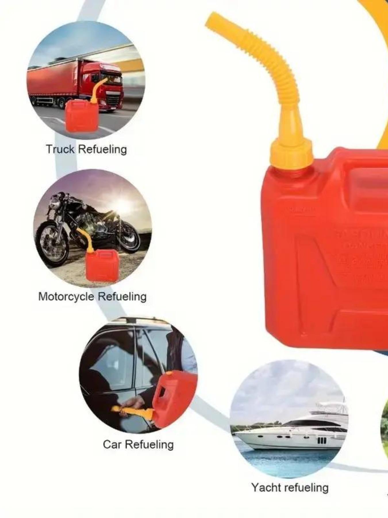 Universal Fuel Can Nozzle Kit | Replacement Gas Tank Spout with Caps for Gallon Containers
