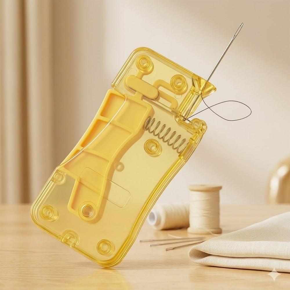 Spring Threader Tool Kit: Durable Slip-resistant Needle Inserter, Portable Vision Aid for Sewing & Crafts, Multi-Function Hand Sewing Assistant, Essential Home Sewing Machine Accessory with Quick threading Helper