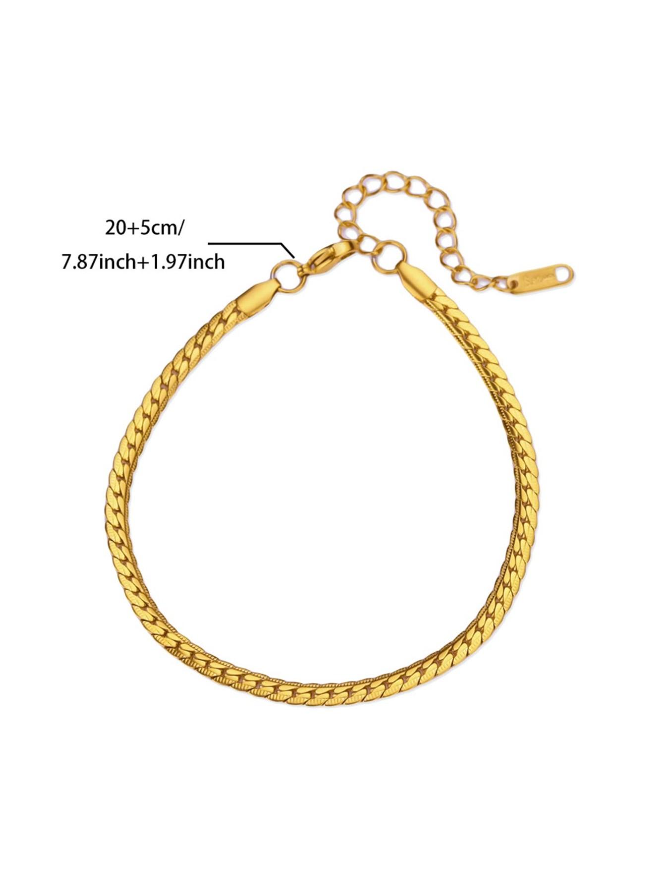 Women's Stainless Steel Ankle Bracelet, Fashion Waterproof Jewelry, Perfect Gift for Birthday, Party, Wedding, Mother's Day, Vacation