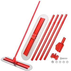 Aluminum Magnesium Alloy Concrete Float 48 x 8 inch, Round End,with Adjustable Bracket, 56 inch Float Extendable Handles x 4,Screeding and Finishing Tool Kit