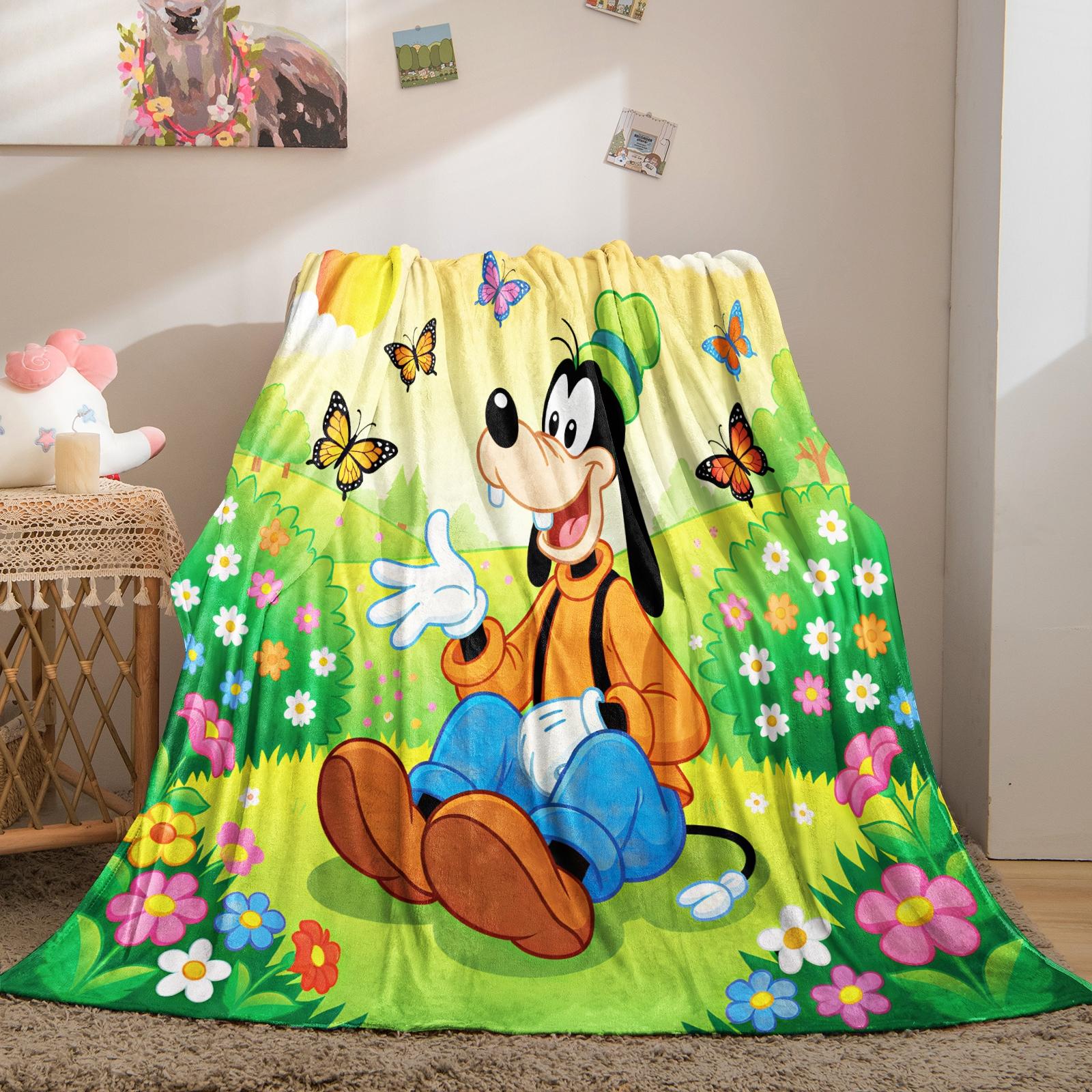 Goofy Pattern Blanket, All-Season Use, Suitable for Bed Sofa Car Room Decor, Perfect Gift, Single-Sided Print Blanket