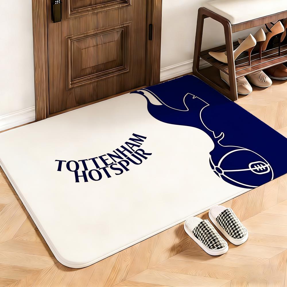 Sports Tottenham Hotspur Football Club Floor Mat This soft flannel mat provides a cozy Soft flannel mat with quick water absorption, non-slip and durable. Easy to clean, ideal for bathroom and entryway use.