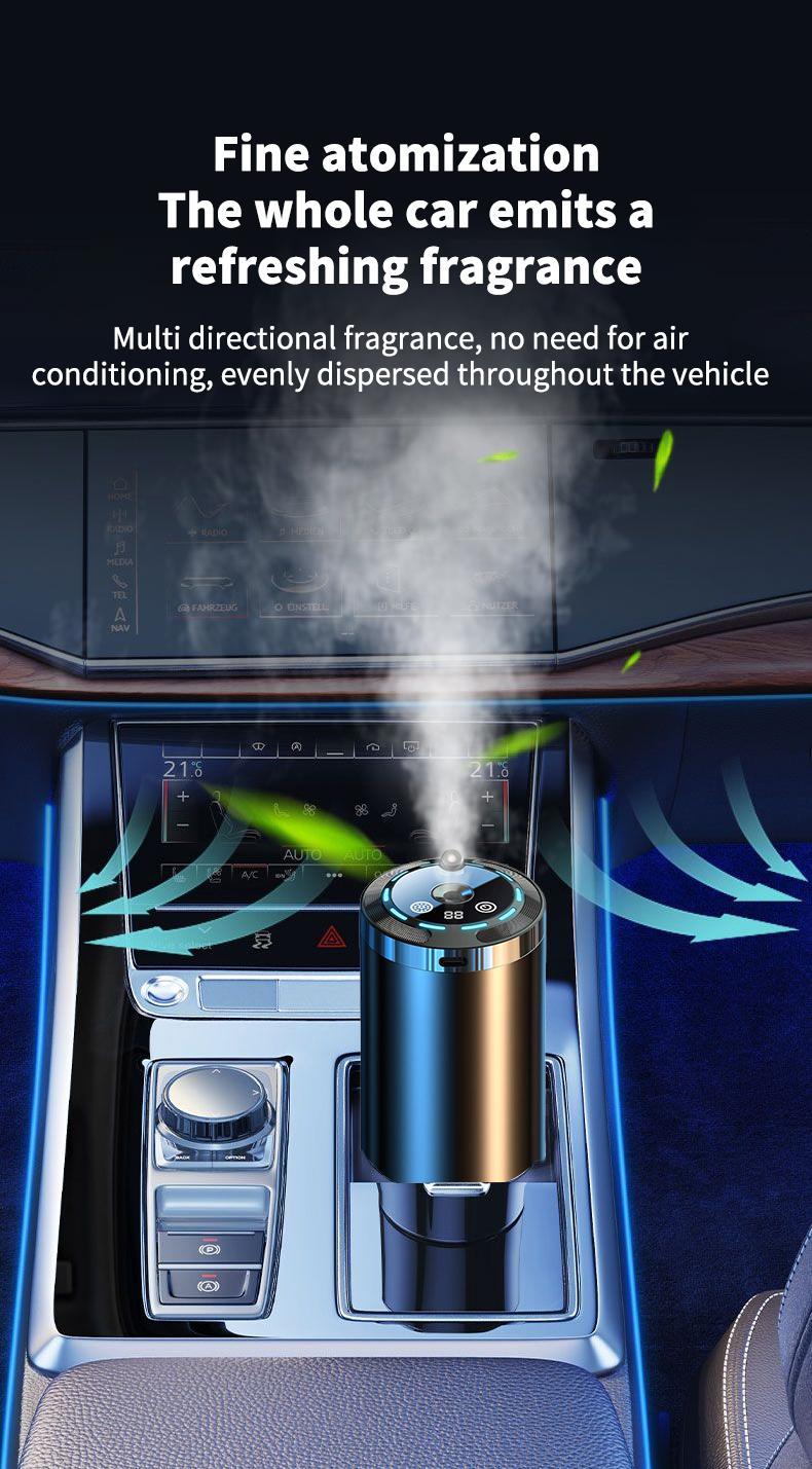 Smart Essential Oil Diffuser, Rechargeable Portable Humidifier with 500mah Battery, USB Charging, Touch Control, Night Light Function for Home and Office Use