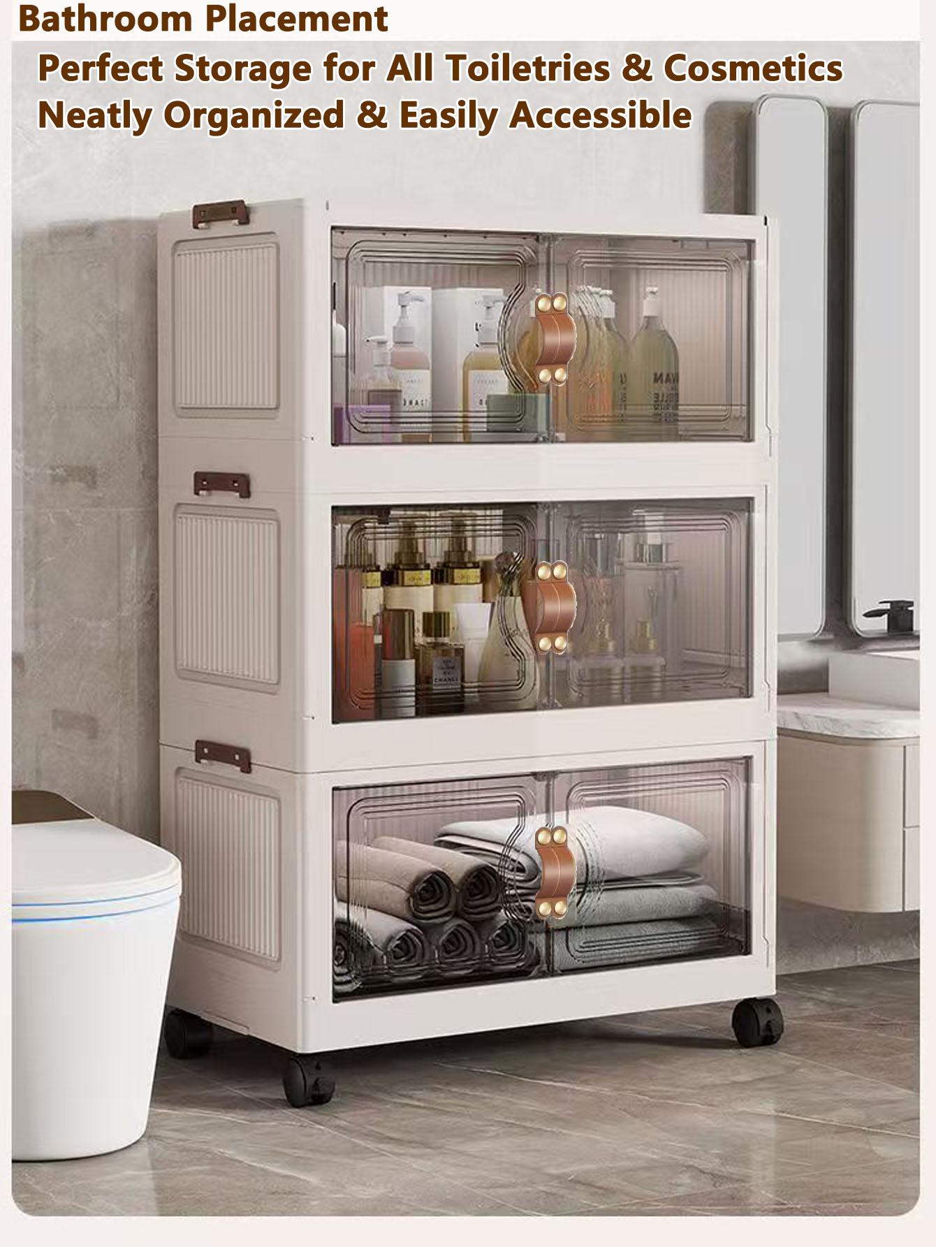 Foldable Storage Box Organizer, Durable Storage Organizer, Home Use Toy & Snack Cabinet, Clothes Organizing Bin, Large Capacity Space-Saving Solution