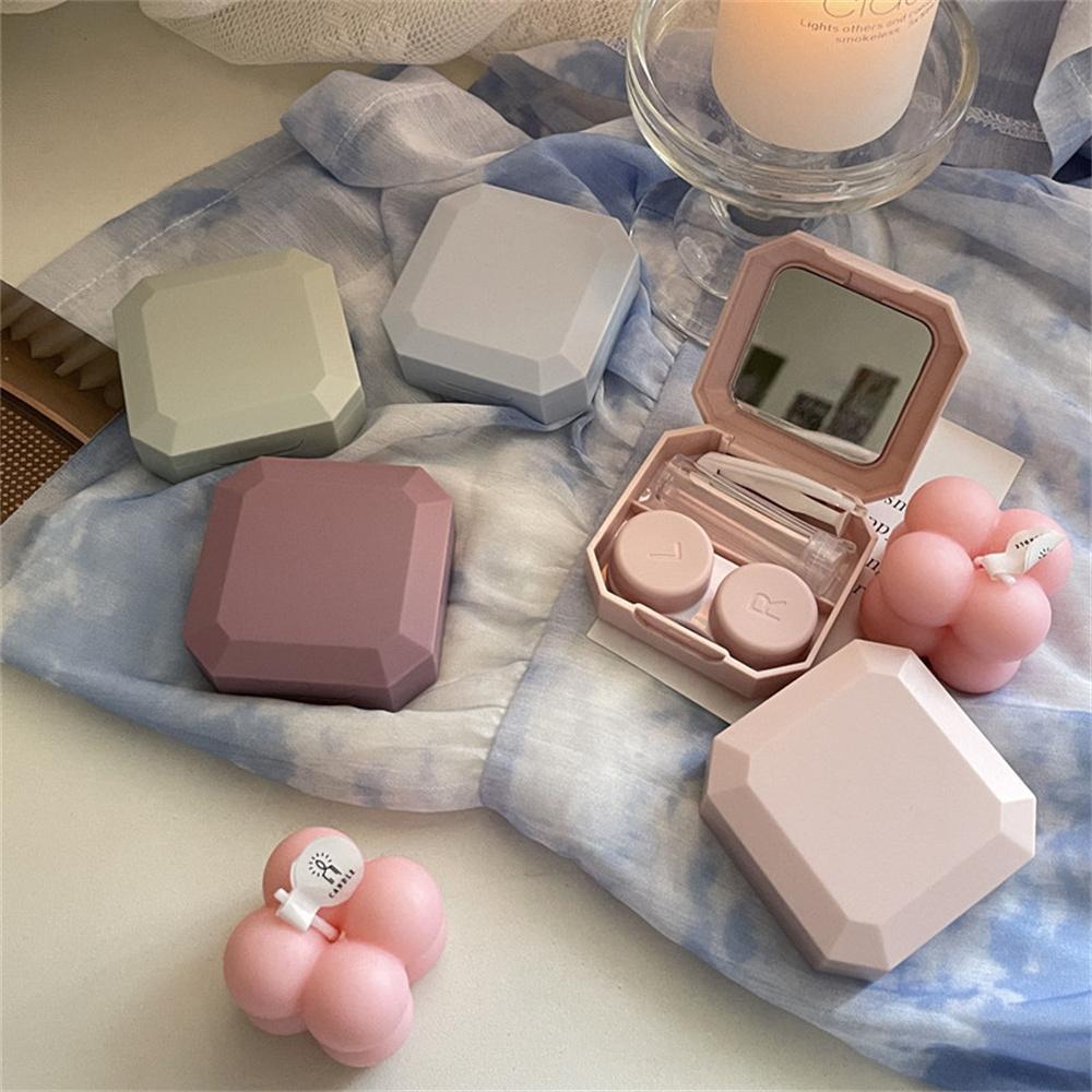 Contact Lenses Box Plastic Portable Contact Lens Case Travel Kit Holder Portable Candy Color Contact Lenses For Fashion Daily