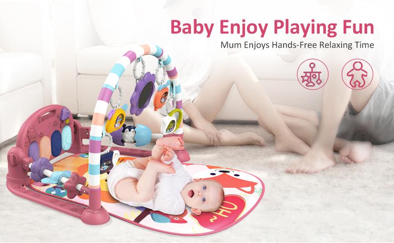 dearlomum Baby Play Mat Pink Lion Design with 5 Sensory Toys Music Lights for Newborns 0-36 Months Multifunction Durable Activity Mat Playpen Seat dearlomum Baby Play Mat Pink Lion Design with 5 Sensory Toys Music Lights for Newborns 0-36 Months Multifunction Durable Activity Mat Playpen Seat