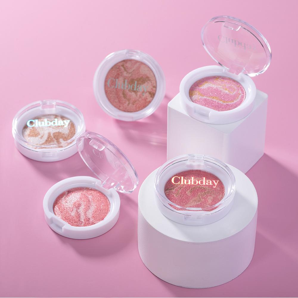 5-color marble-patterned blush, with soft and smooth texture, long-lasting and highly pigmented. It offers a natural shimmering effect, enhancing the complexion and can also be used as eyeshadow and contouring.