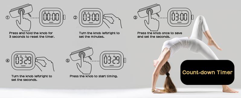 INKBIRD Kitchen Timer, LED Magnetic Timer with Backlit Display Screen, Suitable for Reading, Learning, Fitness, and Cooking, Kitchen Accessories