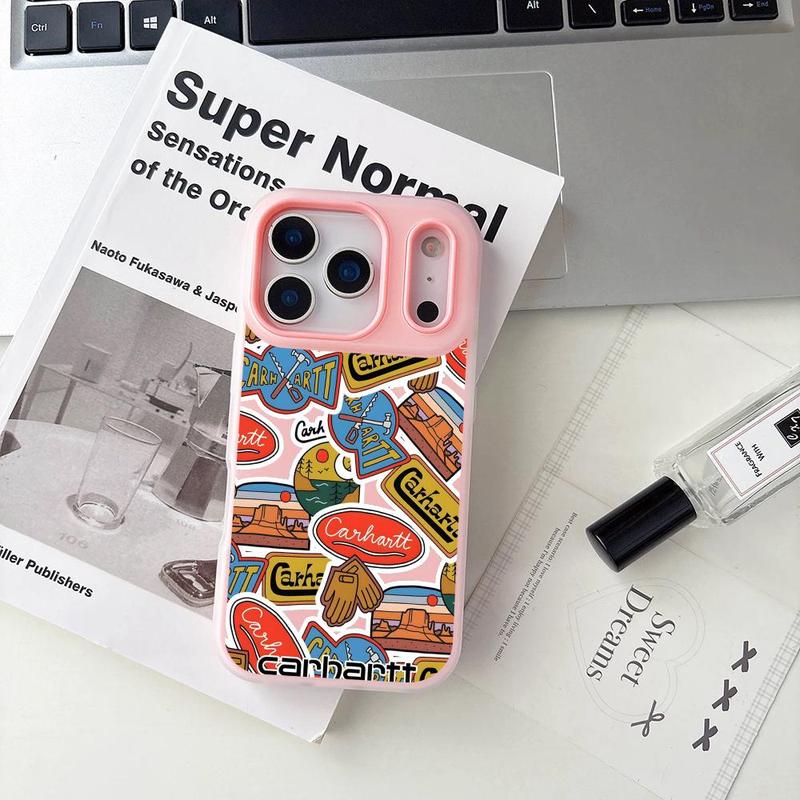 Fashion C-Carhartt Logo Phone Case For iPhone 17 16 15 14 13 12 11 Pro Max Plus Mini Luxury Jelly Material Case Fashion Durable Crystal Clear Stylish Shockproof Scratch-Resistant Perfect Fit