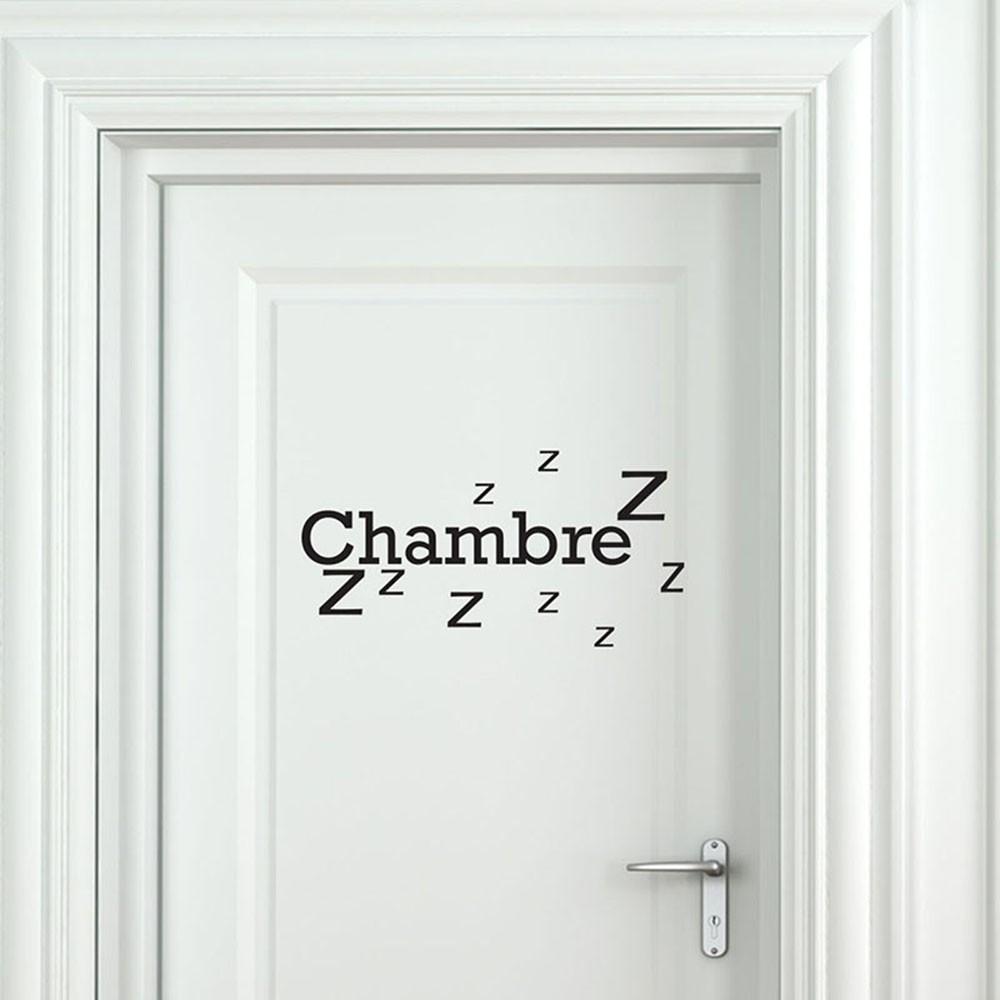 French Porte Chambre Zzz  Zzz Bedroom Door Sticker Bedroom Sleep Decal Home Decor