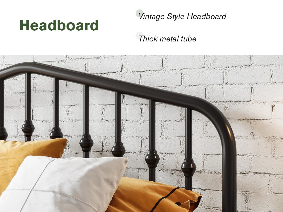 MUTICOR Full/ Queen/ King Metal Platform Bed Frame with Victorian Style Wrought Iron-Art Headboard/Footboard,【Frame Only No Mattress】No Box Spring Required,Black#TikTokShopBlackFriday #ChristmasGifts MUTICOR Full/ Queen/ King Metal Platform Bed Frame with Victorian Style Wrought Iron-Art Headboard/Footboard,【Frame Only No Mattress】No Box Spring Required,Black#TikTokShopBlackFriday #ChristmasGifts