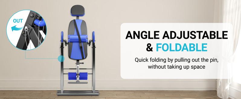 YOLEO Gravity Heavy Duty Inversion Table for Pain Relief Therapy with Headrest & Adjustable Protective Belt Back Stretcher Machine