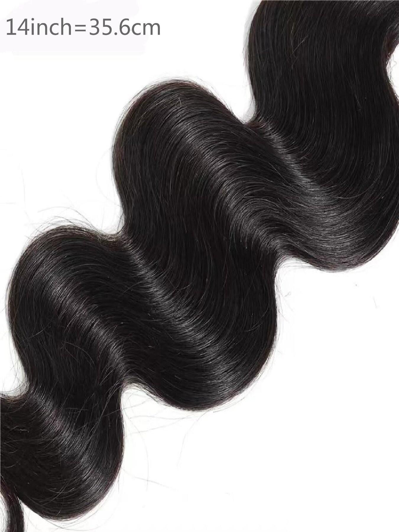 1PCS TK-BW Natural Black Body Wave Human Hair Bundle, Brazilian Hair Weave