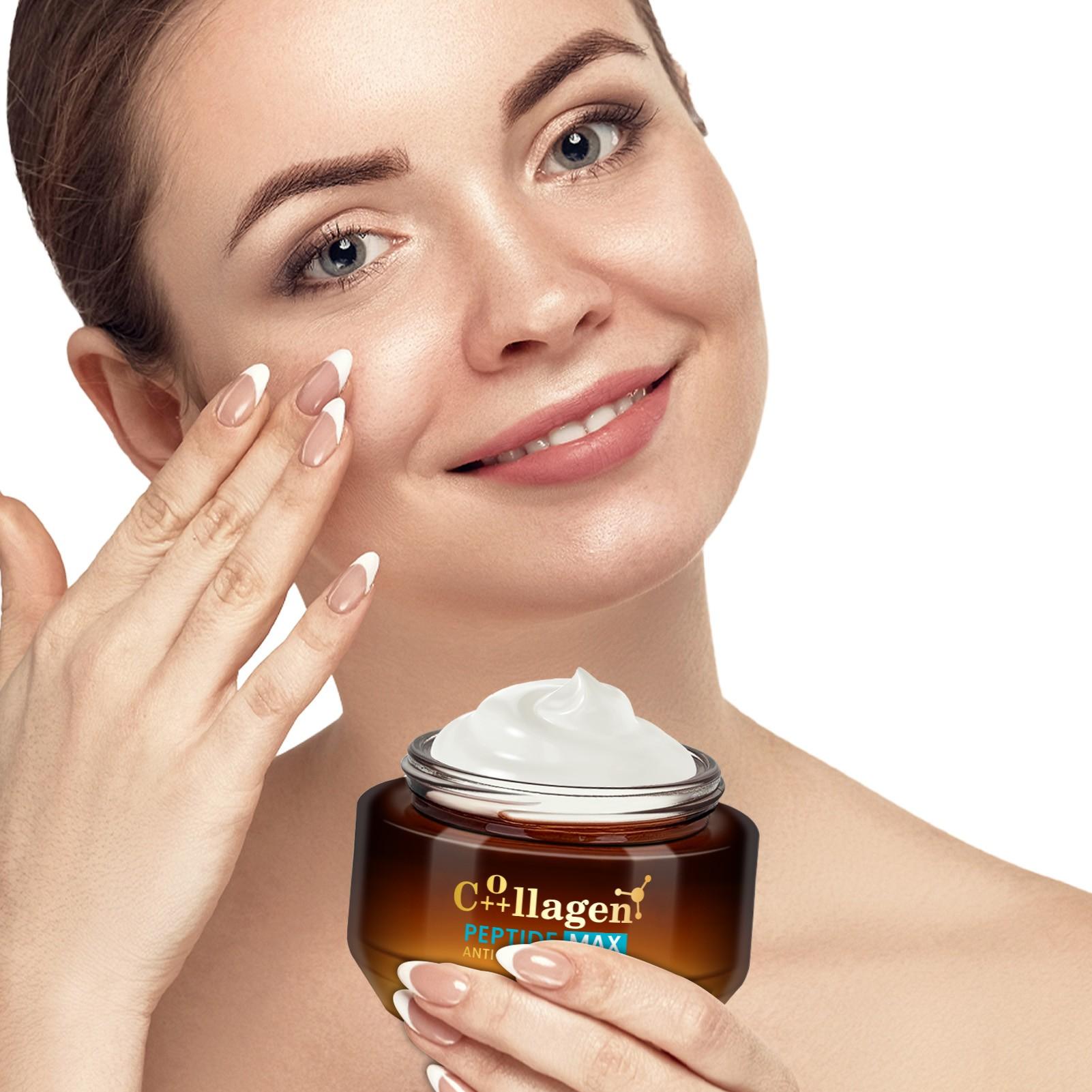 Collagen Peptide Anti-Wrinkle Cream, Niacinamide & Hyaluronic Acid, Firming & Brightening, Long-Lasting Moisture, Unisex Daily Skincare