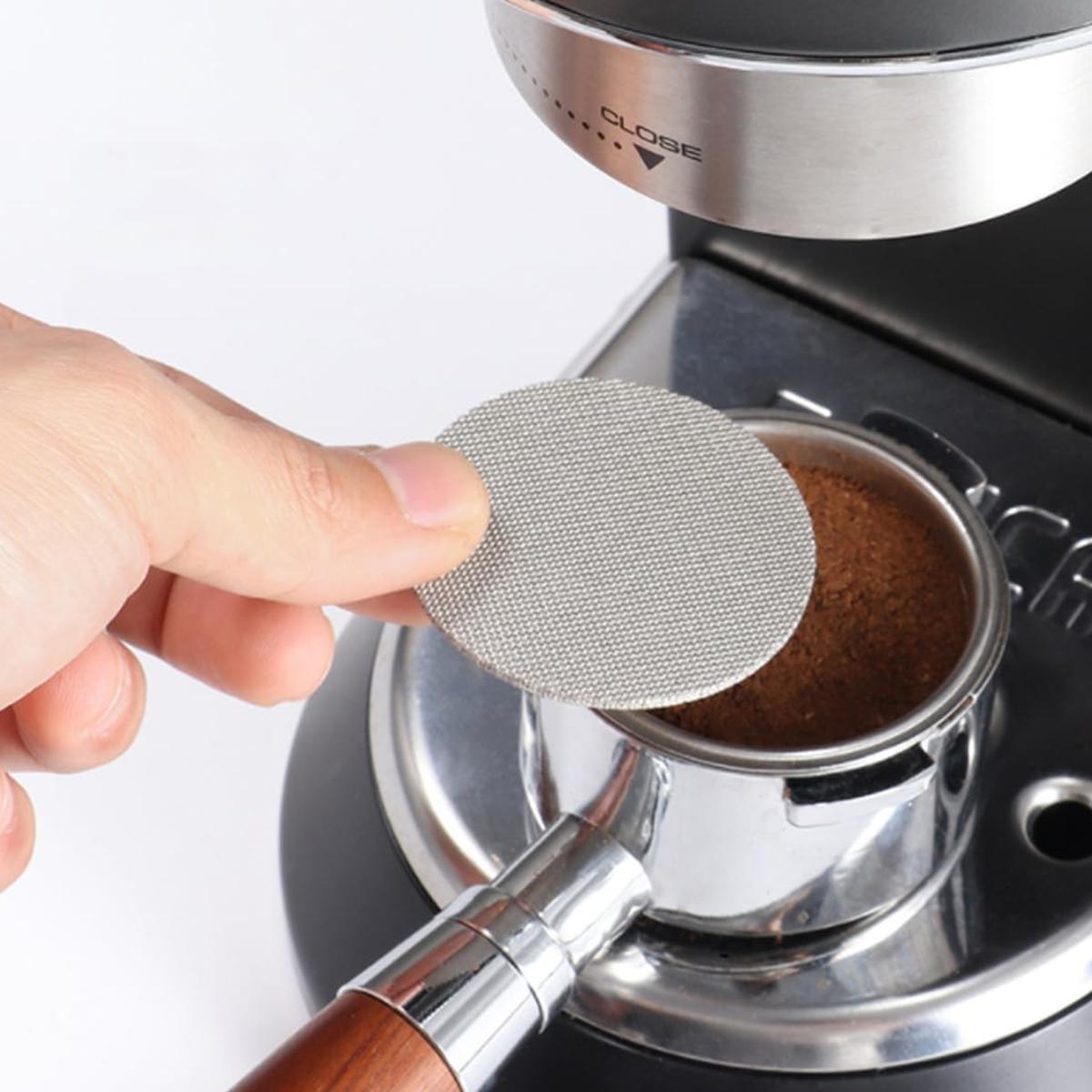 Coffee Distributor and Screen Filter Set, Reusable Espresso Distribution Tool, Espresso Tools, Coffee Making Tool, Espresso Accessories, Fits 51/53/58mm Portafilter, Ideal for Kitchens and Coffee Shops