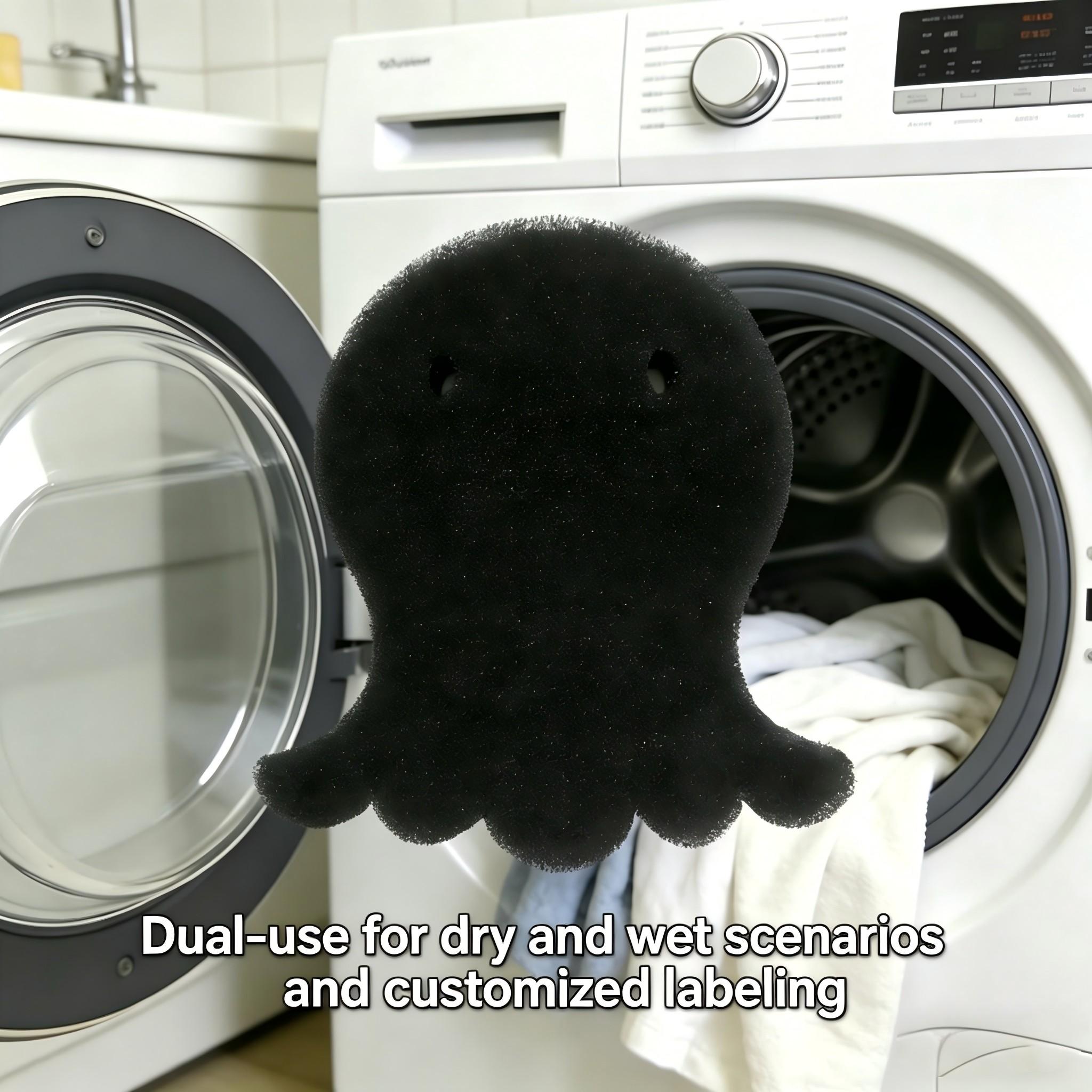 4-Pack Pet Hair Remover Set, Reusable Dog Cat Hair Removal Tool, Small Octopus Shape, for Washer Dryer Bedding Clothes