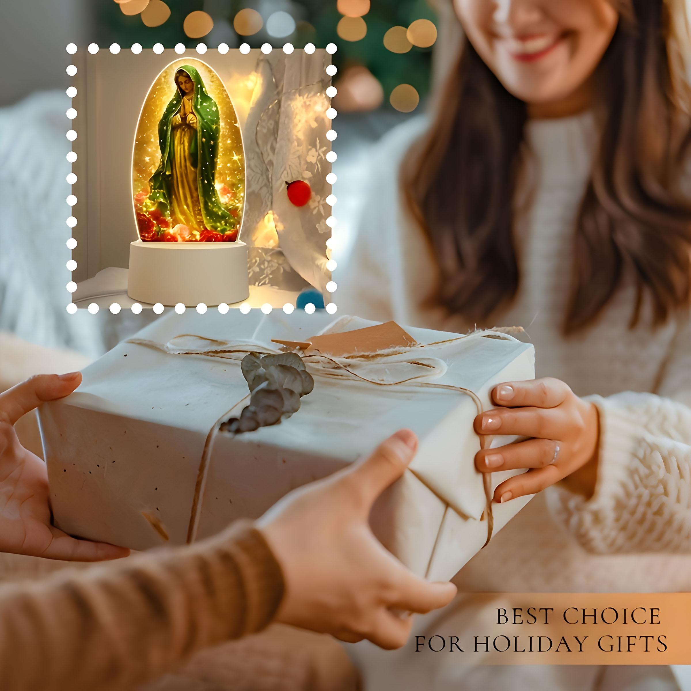 Guadalupe Virgin Prayer Lamp, USB-Powered Warm Light for Religious Home Decor, Prayer Room Decor, Baptism and Gifts, Creates a Spiritual Ambiance #GLOBAL PICKS detail 4