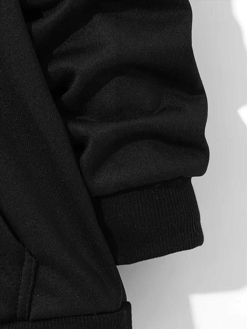 Girls Kpop Demon Hunters Cartoon Print Graphic Print Hoodie, Casual Fitted Jacket for Toddler Girls, Fall & Winter Zipper Sweatshirt