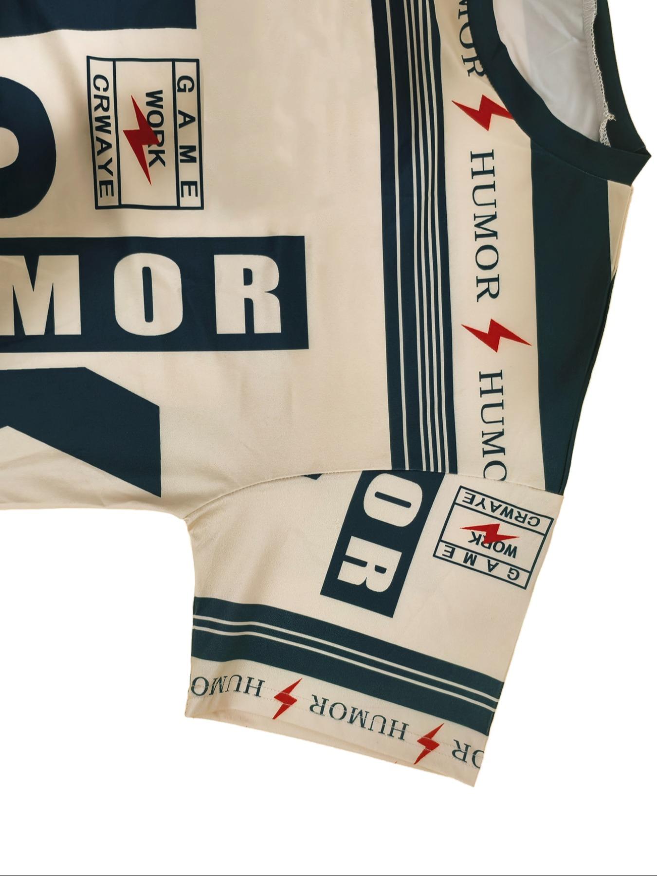 Women's Letter Print Round Neck Fitted Tee, Fashion Casual Crew Neck T-shirt for Daily Holiday Vacation Outdoor Wear, Ladies Clothes for Summer, Top