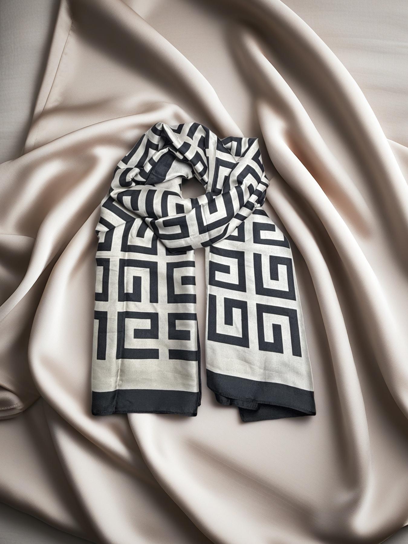 Women's Silk Texture Scarf, Lightweight Multi-Purpose Sun Protection Shawl, Perfect for Beach and Travel, Fashionable Versatile Accessory