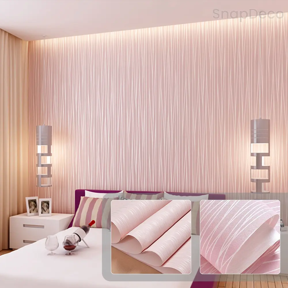 Self adhesive non-woven paper three-dimensional line wallpaper roll, Peel and stick wallpaper, thickened, color tones, multiple sizes, DIY pasting and cutting, easy to operate, suitable for home decor
