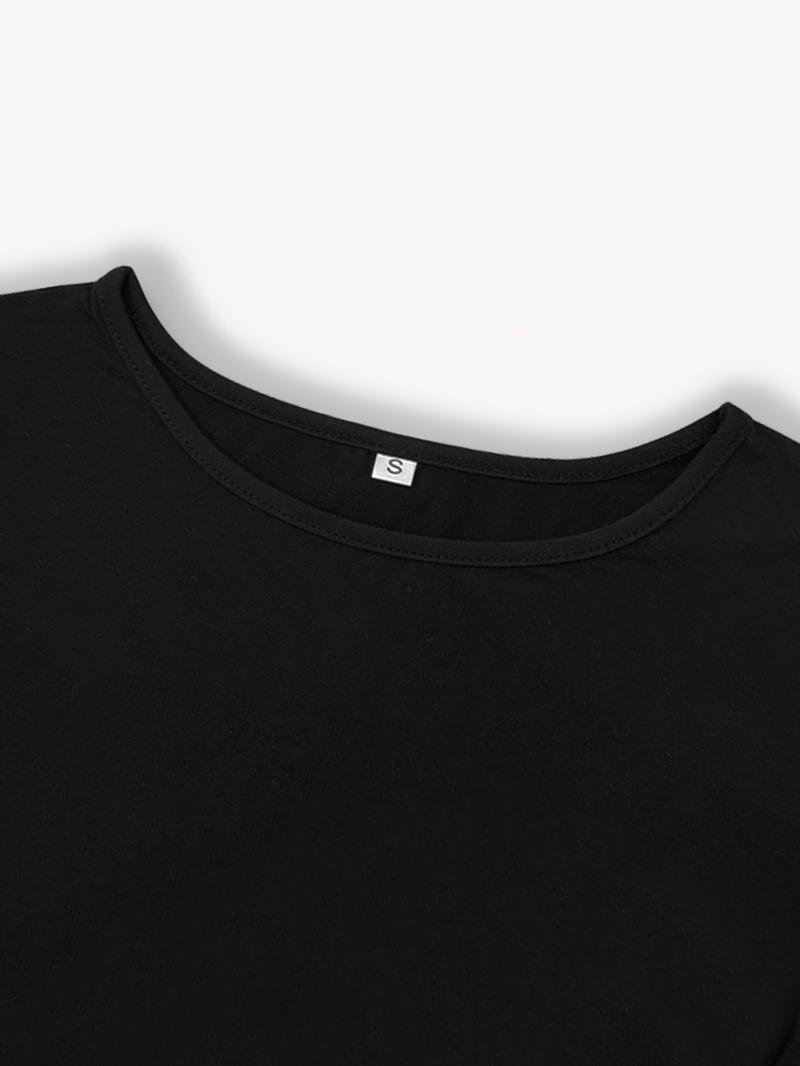 Women's Slim-Fit Long Sleeve Tee & Sweatpants Set, Comfortable Casual Wear for Spring & Fall, Daily Essentials