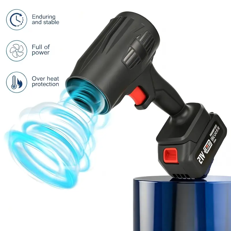 Handheld cordless leaf blower, a wireless turbo jet blower, is a handheld device specifically designed for cleaning dust and snow. It's perfect for outdoor use and an ideal choice for blowing away fallen leaves and debris