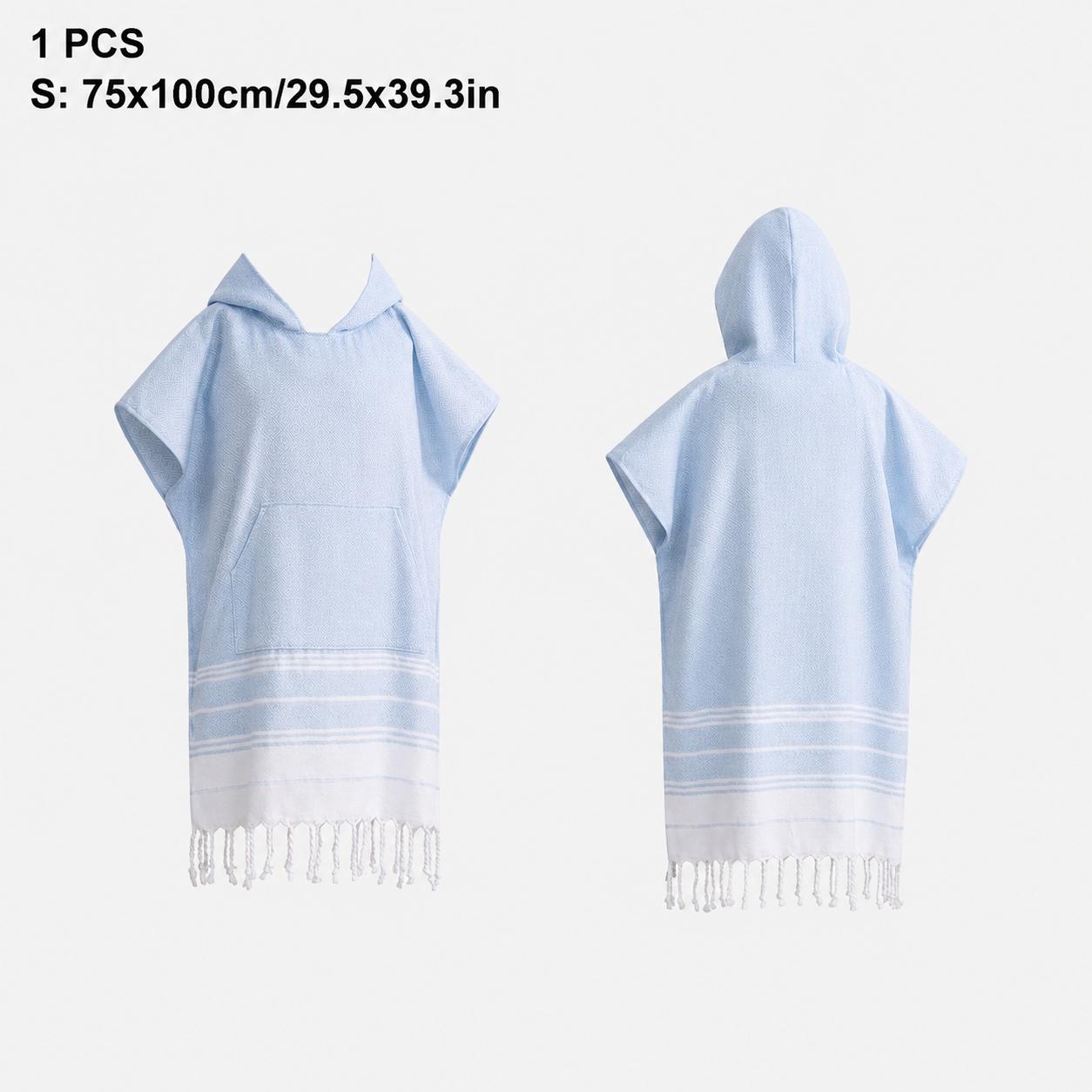 Wearable Beach Towel with Hood, Soft Absorbent Quick-Dry Decorative Towel, Pocket Fringe Design, Ideal for Beach, Pool, Surfing, Travel, Quick Drying Towels