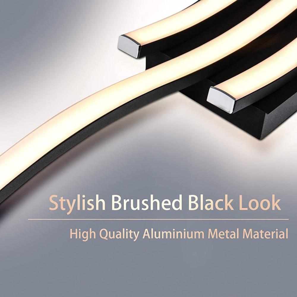 LED Ceiling Light, 2-Head Linear/3-Head Linear, 60cm/White Light, Creative Wave-Pattern Ceiling Light, Wave Pattern Design, Versatile Usage, Ideal for Dining Rooms, Hallways, Balconies, Bedrooms, Offices Modern Indoor Lighting Ceiling Fixture