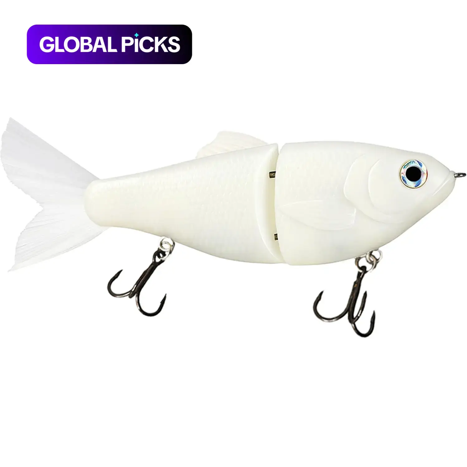 Minnow Glide Bait Slow-Sinking Fishing Lure for Big Bass, Musky, Striped Bass, and More, 6.46 in / 2.15 oz, Artificial Fishing Lures