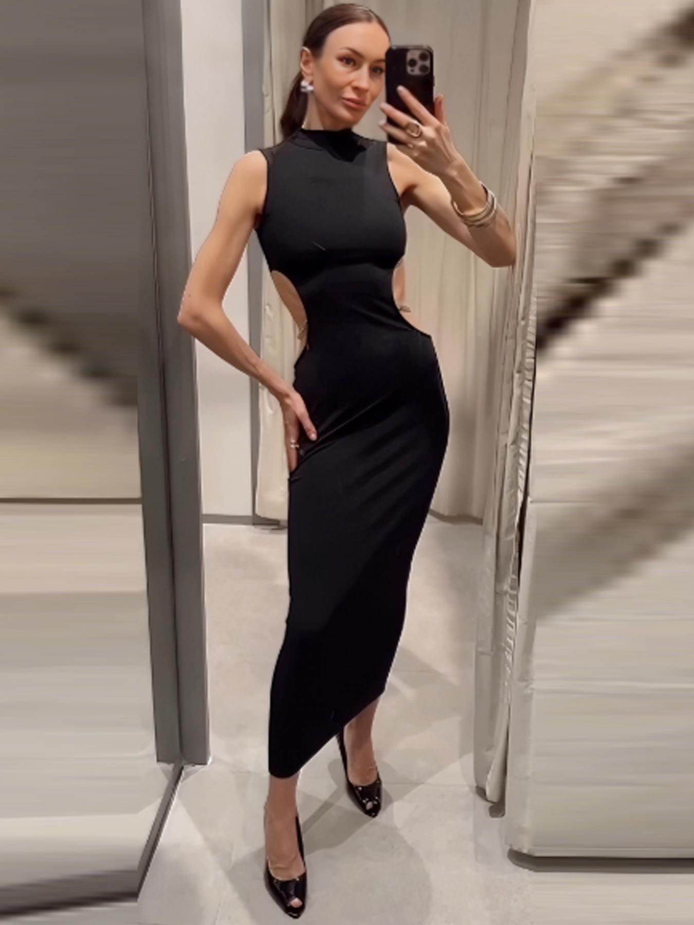 Sexy Black Cutout Dress Women's Dress Elegant Party Dresses Ladies Fashion  Rhinestones O-Neck Sleeveless Maxi Vestidos Formal Wear Evening Gowns  Elegant Party Dresses Mujer Club & Date Events Dresses - TikTok Shop