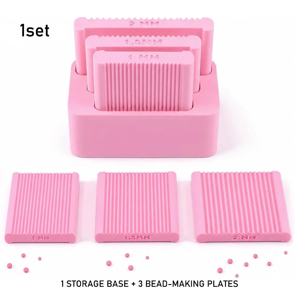 Mini Polymer Clay Bead Maker (1&1.5&2mm), Clay Bead Roller Tool, DIY Jewelry Making Mold for Bracelets and Necklaces, Jewelry Making Supplies