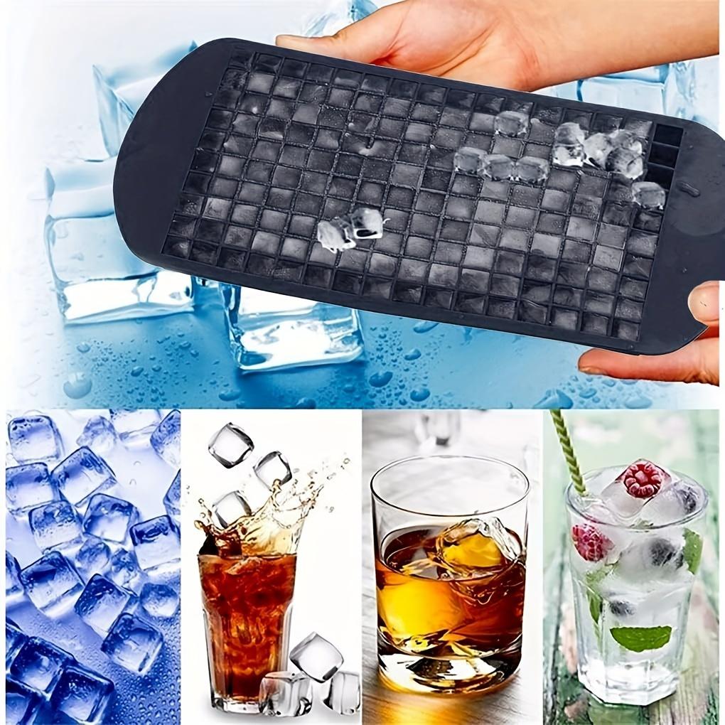 Silicone Mini Ice Cube Tray Set, Stackable Molds for Whiskey Cocktails Drinks, Durable Soft Release, Perfect Party Gift Home Use Christmas Present, Home Bar Accessories