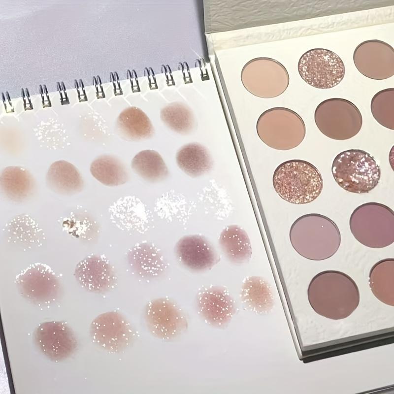 FairycoreMUGELEEN 25-Color Eyeshadow Palette - Matte&Shimmer Nude Neutrals, No Fallout&Long-Lasting | Includes Dual-Ended Makeup Brush | For Everyday & Festival Makeup | Beginner-Friendly Affordable Gift Set Cosmetic deep autumn  Palette！