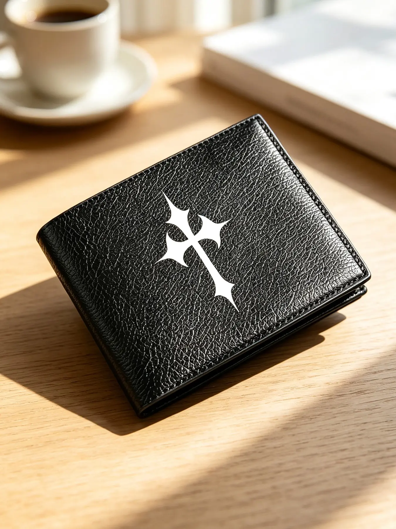 Cross Print Folded Wallet, Mini Wallet, Elegant Luxury Fashion Accessory, Ideal for Daily Use, Parties, Weddings, Travel, Women's Fashion