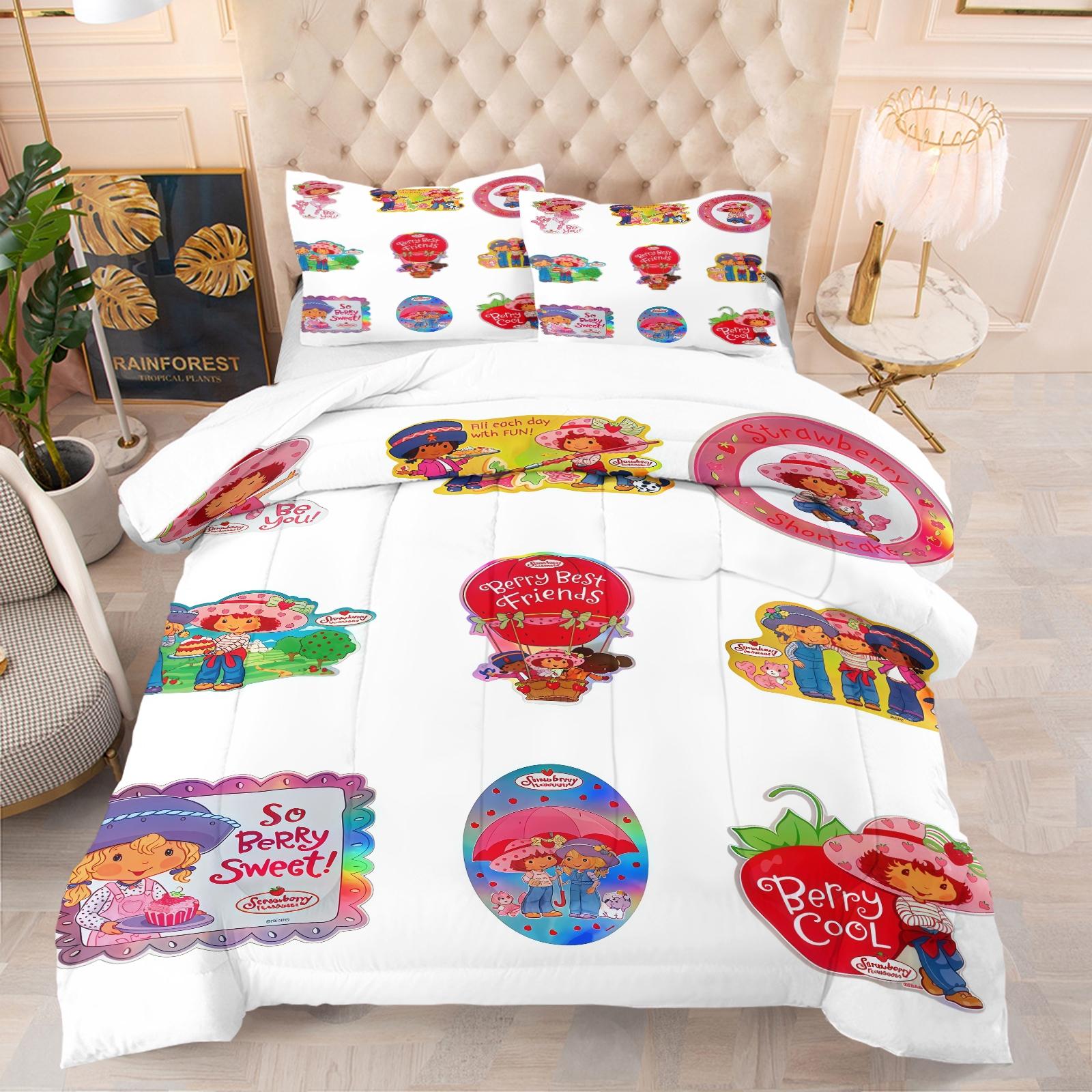 Found quilt in full/queen size Strawberry Shortcake Full/Queen Quilted Blanket display picture 1